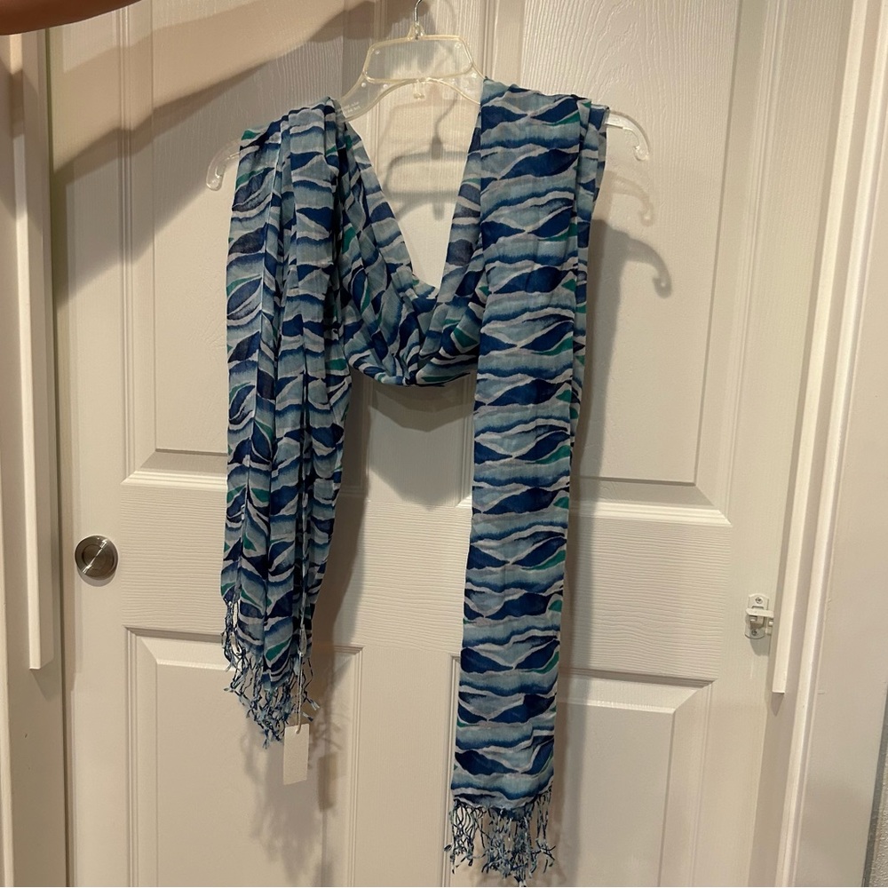 Lena Lux Featherweight Navy Scarf